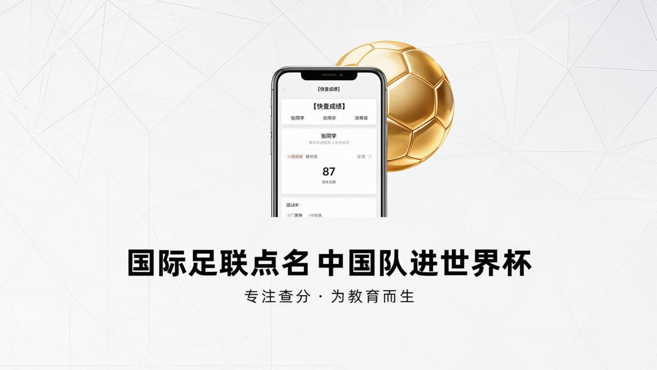 国际足联点名中国队进世界杯，直到我看到查分数据才明白为什么