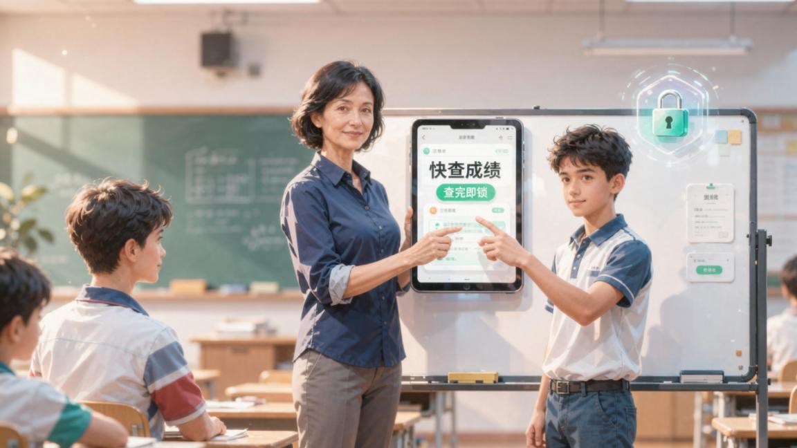 老师讲台晕倒学生冲上去，期末成绩怎么发才不累？用快查成绩一键发布，查完即锁