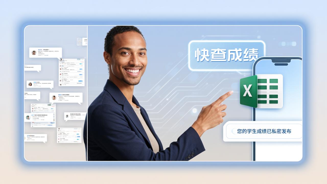 大学成绩发布还在群发截图？快查成绩Excel导入一键私密发布