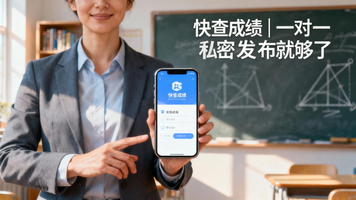 推荐一个查成绩的软件？「快查成绩」一对一私密发布就够了