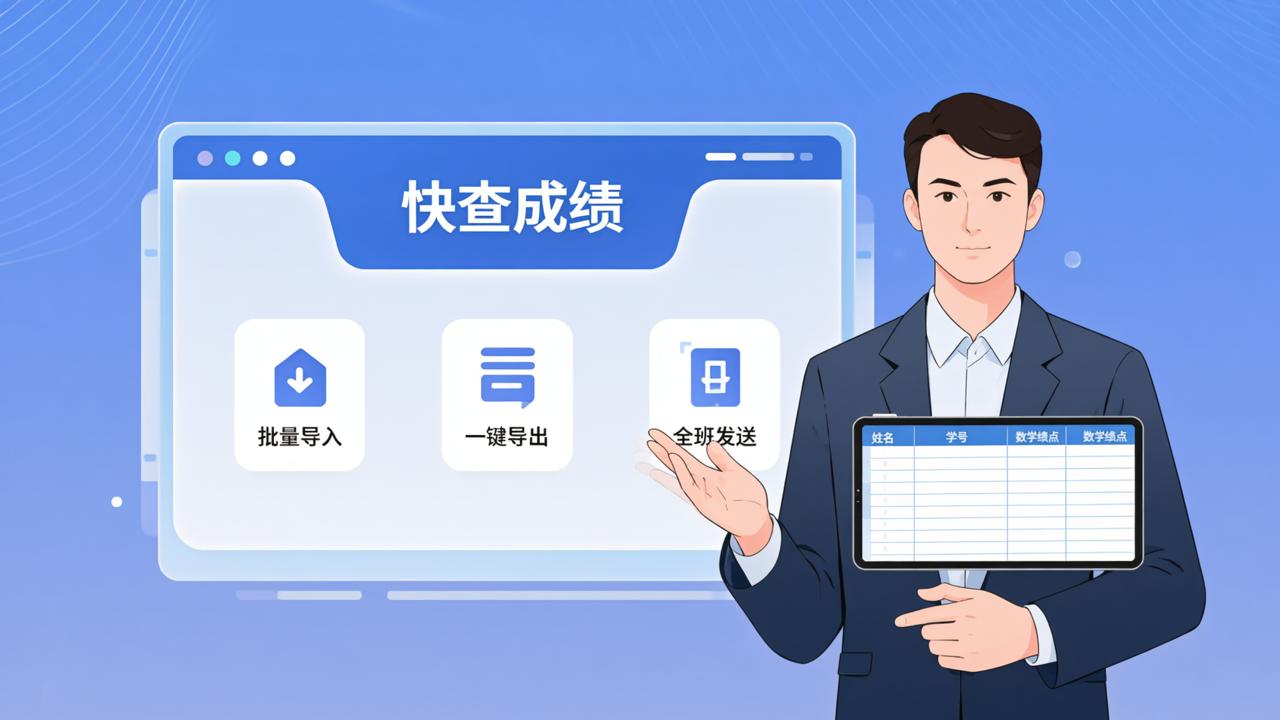 查成绩推荐用哪个软件？「快查成绩」批量导入批量发，省心
