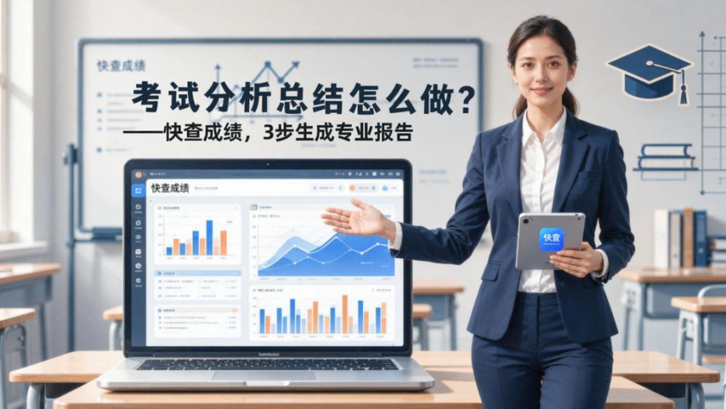 考试分析总结怎么做？「快查成绩」自动生成分析报告，老师省心又省力