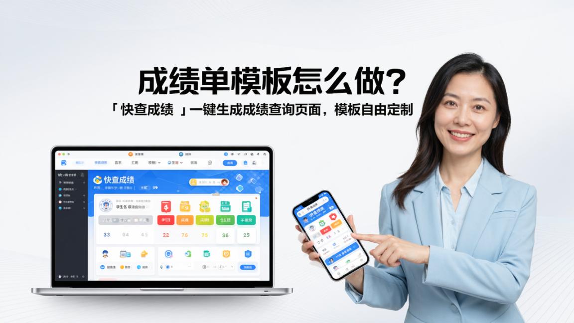 成绩单模板怎么做？「快查成绩」一键生成成绩查询页面，模板自由定制