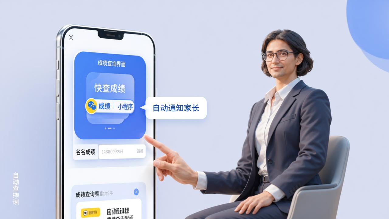 考试短信提醒平台怎么用？快查成绩小程序自动发送成绩通知到家长手机