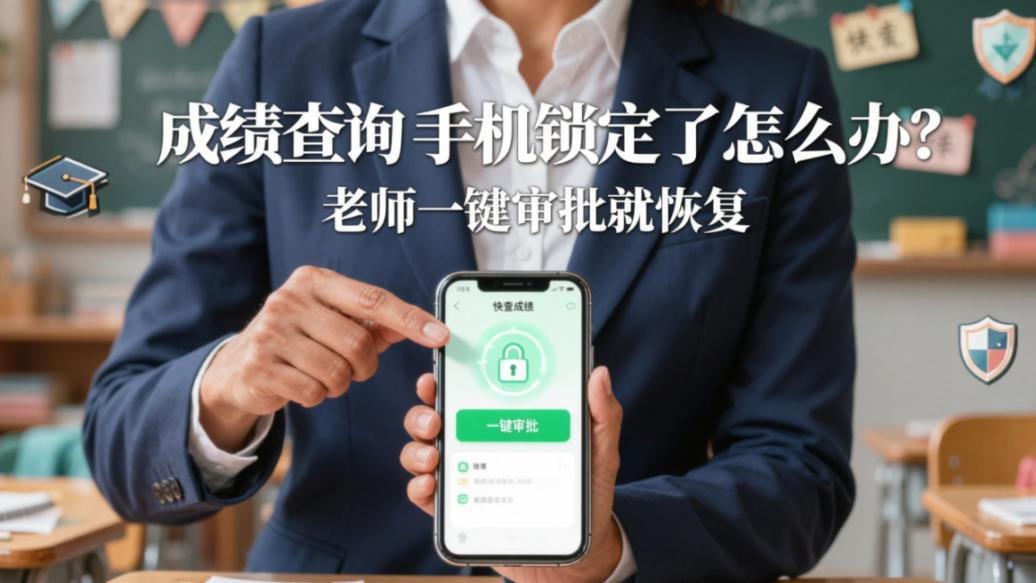 成绩查询手机锁定了怎么办？「快查成绩」手机解锁审批流程，老师一键审批恢复查询