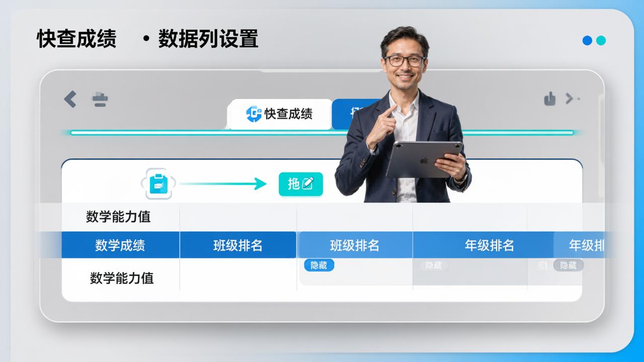 成绩单显示哪些列可以自己设置？「快查成绩」数据列设置，自由控制学生查看到的成绩信息