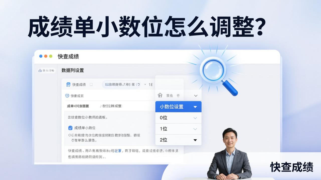 成绩单小数位怎么调整？「快查成绩」设置成绩单小数位数，自定义成绩显示精度