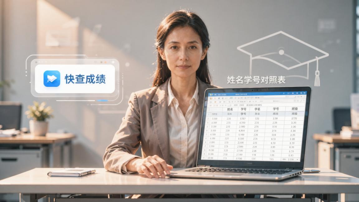 导出学号对照表excel怎么做？「快查成绩」一键导出姓名学号对照表，班主任轻松管理学生信息