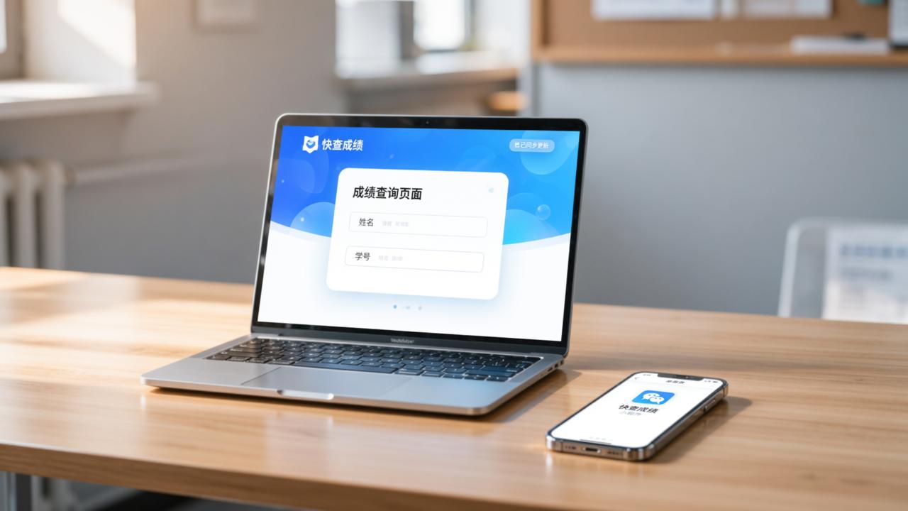网页版查成绩怎么查？「快查成绩」电脑端登录入口，老师手机发布电脑也能查