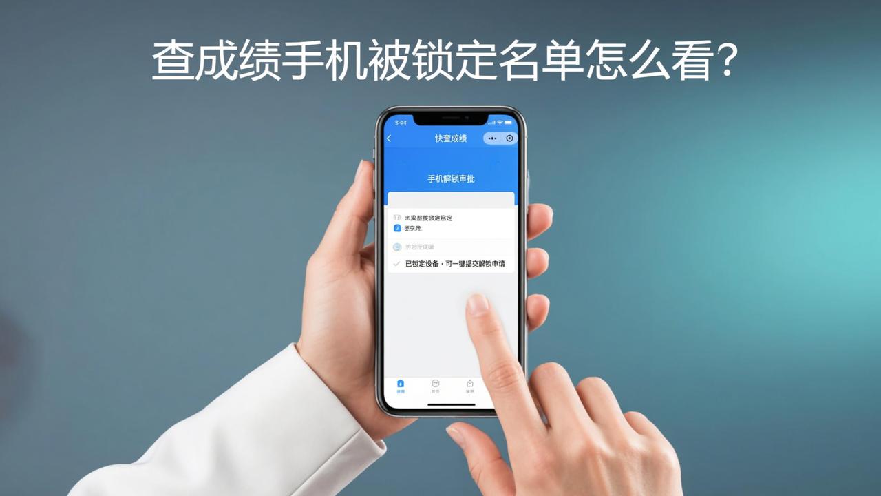 查成绩手机被锁定名单怎么看？「快查成绩」查看已锁定名单，一键解锁审批