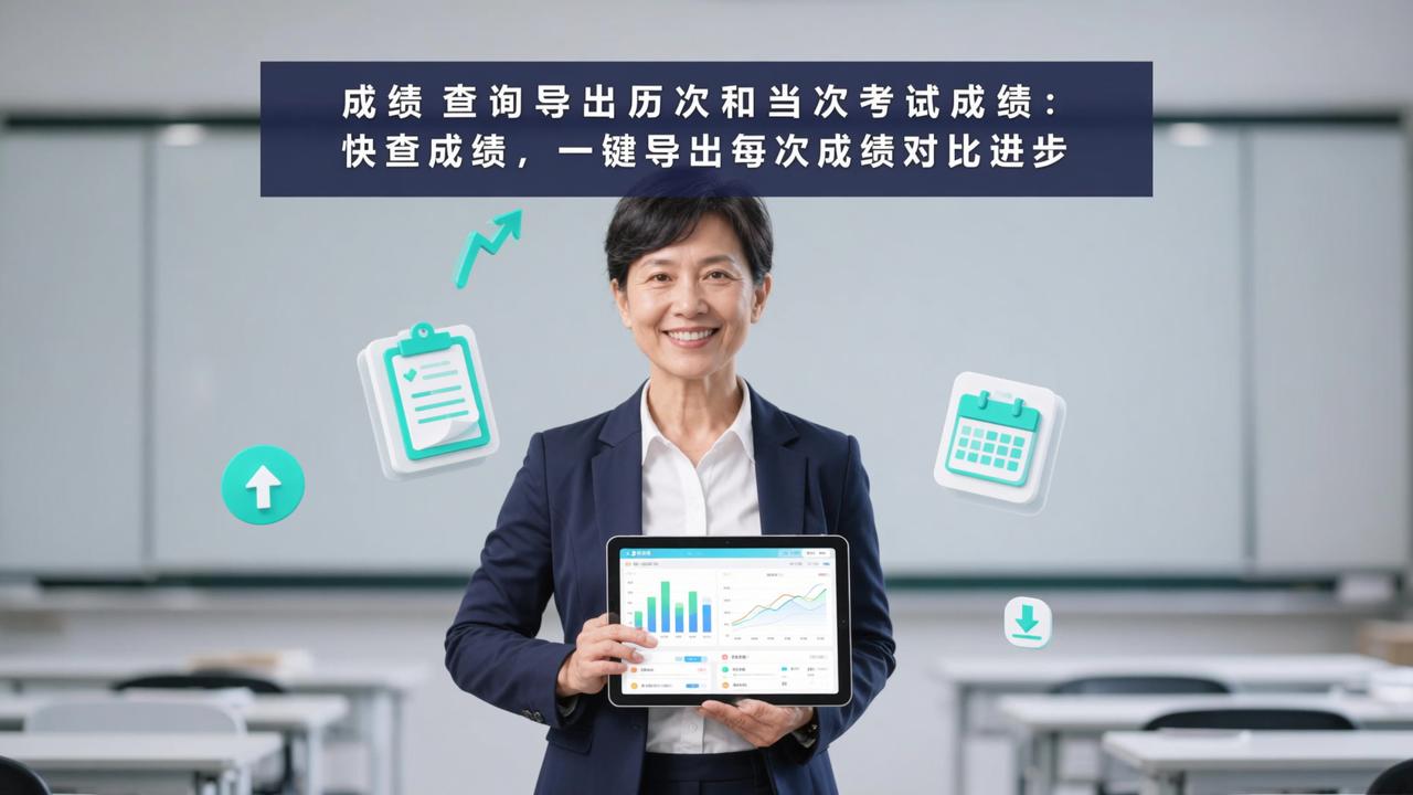 成绩查询导出历次和当次考试成绩：快查成绩，一键导出每次成绩对比进步