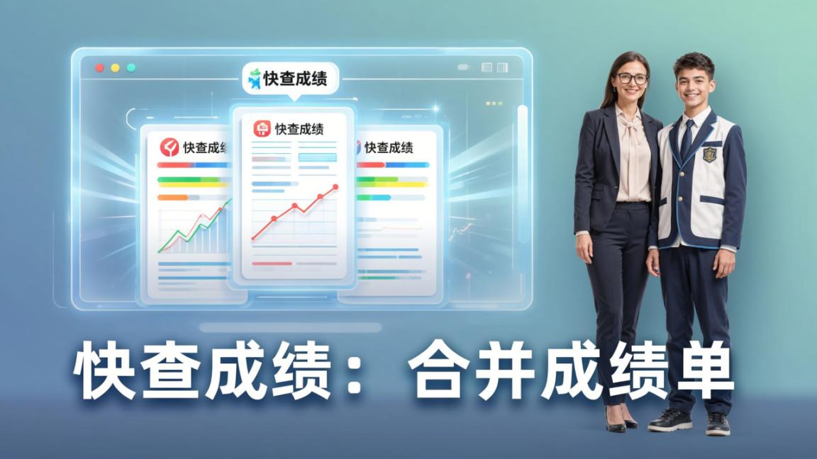 成绩查询合并成绩单：快查成绩，多次考试成绩一键合并导出对比进步
