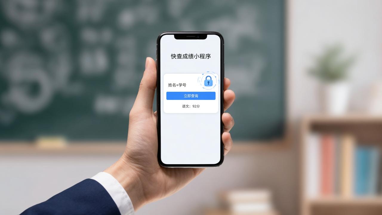 查成绩找不到入口？快查成绩小程序，一对一私密查分，查完自动锁定手机