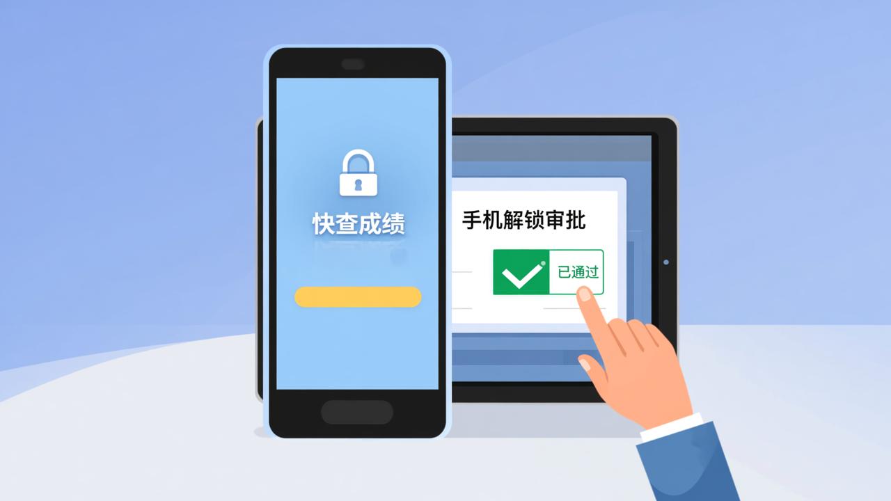 快查成绩锁定手机怎么解除：快查成绩，查完即锁防偷看，老师审批一键解锁