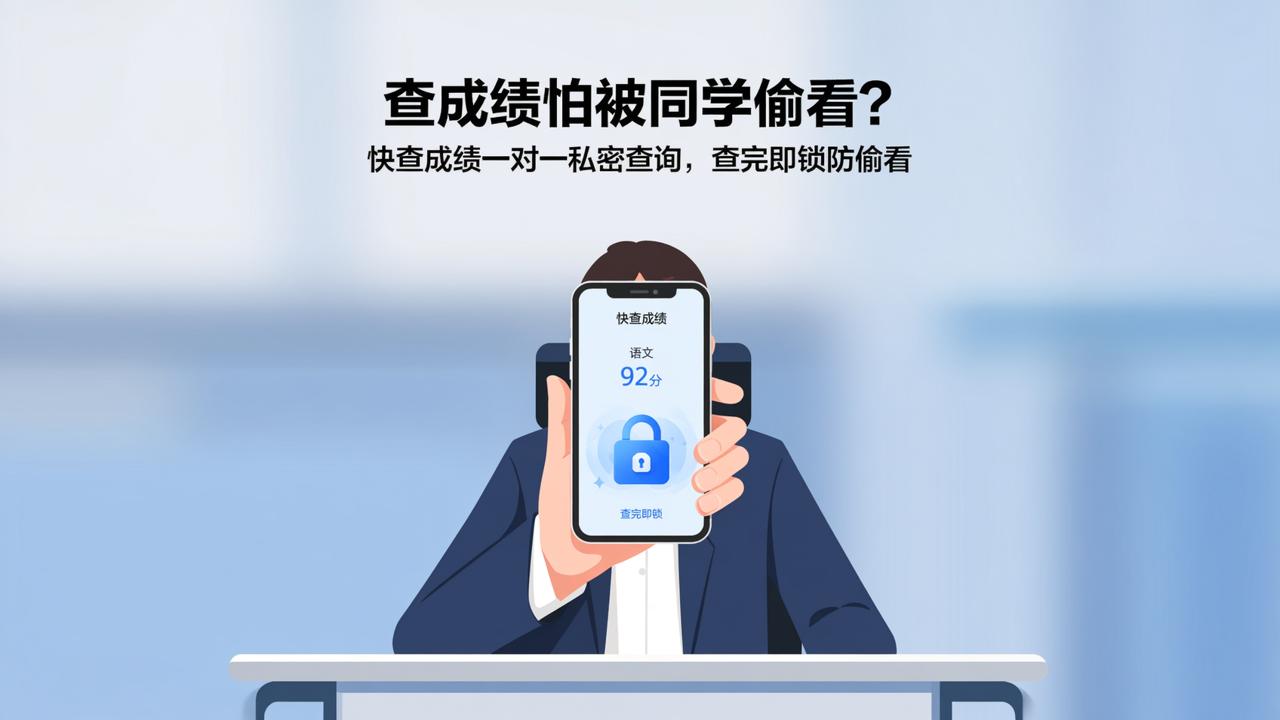 查成绩怕被同学偷看？快查成绩一对一私密查询，查完即锁防偷看