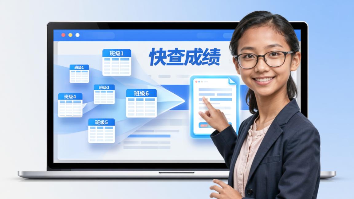 成绩散在多个表格里？快查成绩一键合并成绩单，考试分析总结秒出