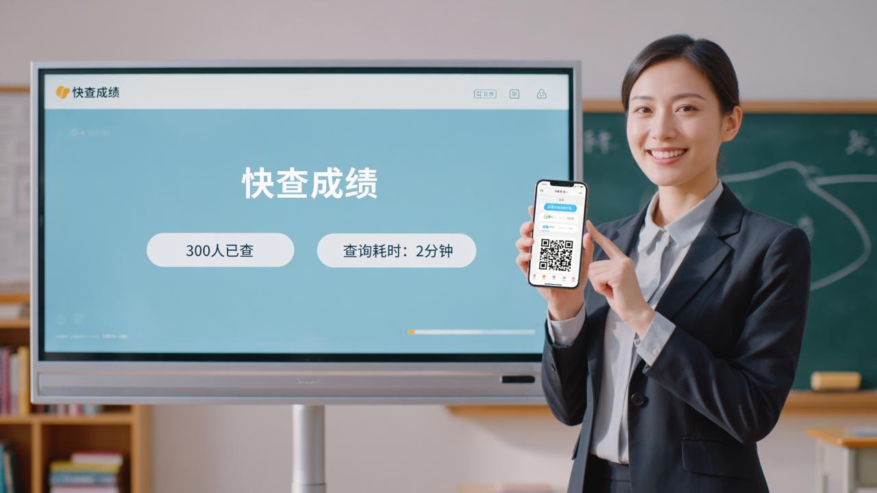 一次月考300人查分，老师从忙2小时到2分钟：快查成绩，扫码即查自动出统计